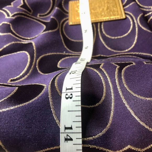 Coach Poppy Purple/Gold Tote Sz (L) - Picture 9 of 16
